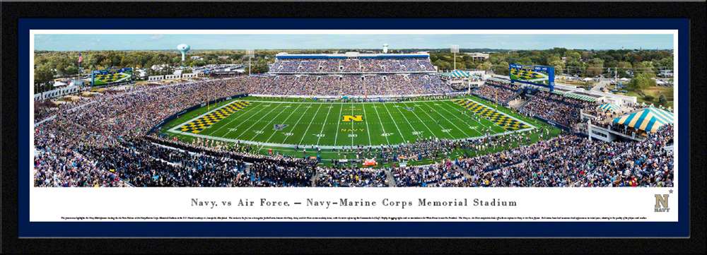Navy Midshipmen Football Panoramic Picture - Navy-Marine Corps Memorial Stadium  Select Frame