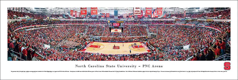 North Carolina State Wolfpack Panoramic - PNC Arena Picture - Basketball  Unframed