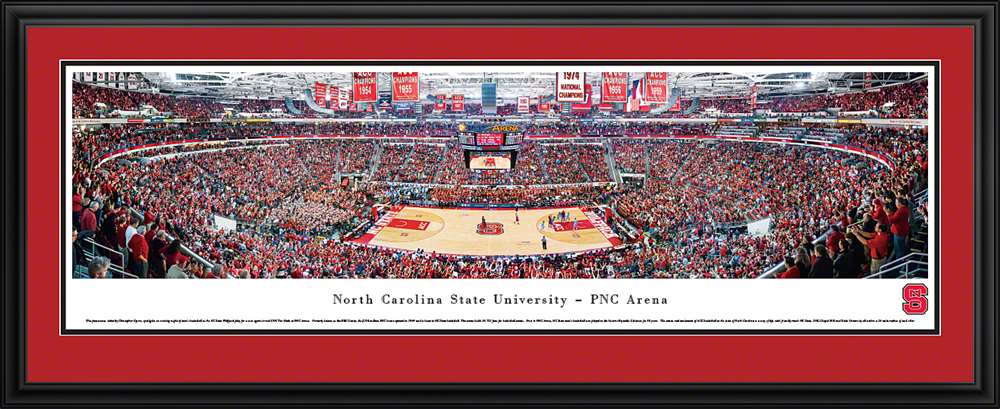 North Carolina State Wolfpack Panoramic - PNC Arena Picture - Basketball  Deluxe Frame