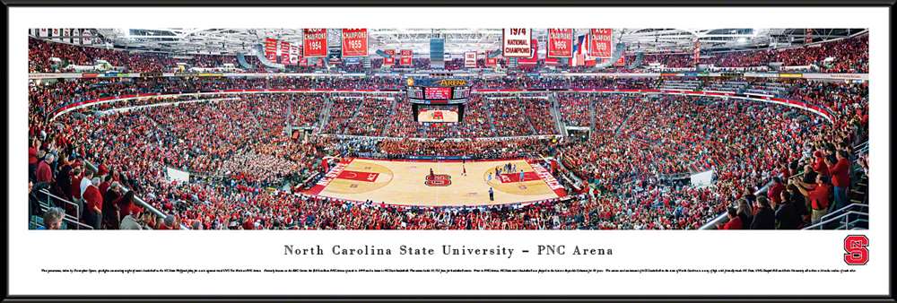 North Carolina State Wolfpack Panoramic - PNC Arena Picture - Basketball  Standard Frame