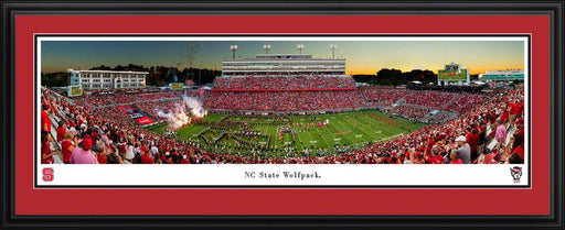 North Carolina State Wolfpack Football Panoramic Fan Cave Decor - Carter-Finley Stadium Picture  Deluxe Frame