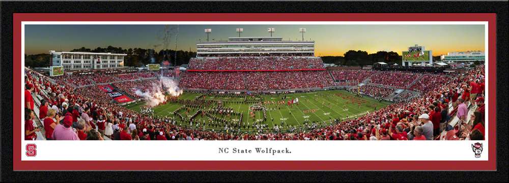 North Carolina State Wolfpack Football Panoramic Fan Cave Decor - Carter-Finley Stadium Picture  Select Frame