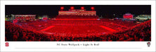 North Carolina State Wolfpack Football Panoramic Picture - "Light It Red" Carter-Finley Stadium Fan Cave Decor  Unframed
