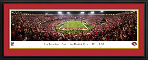 San Francisco 49ers Panoramic - Candlestick Park Panoramic  Deluxe Frame