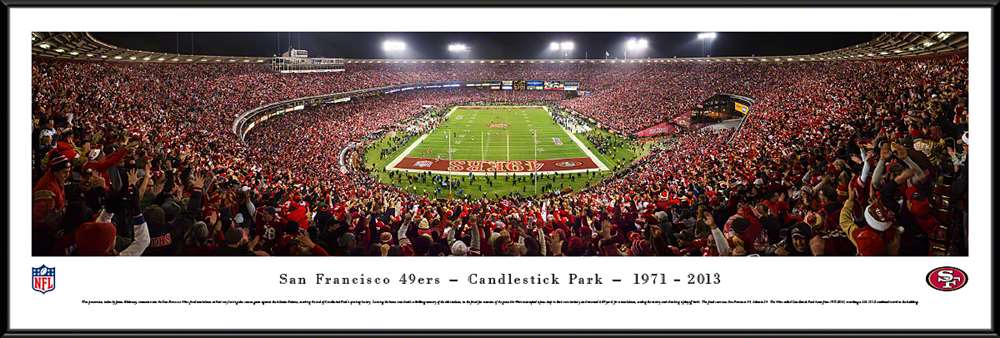 San Francisco 49ers Panoramic - Candlestick Park Panoramic  Standard Frame