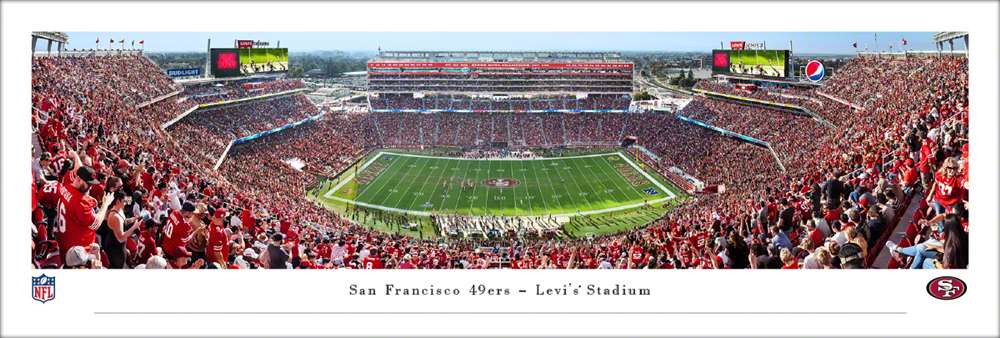 San Francisco 49ers Panoramic Poster - Levi's Stadium Picture 50 Yard  Unframed