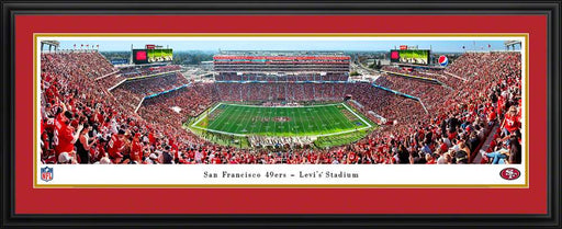 San Francisco 49ers Panoramic Poster - Levi's Stadium Picture 50 Yard  Deluxe Frame