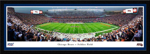 Chicago Bears 100 Seasons Panoramic Poster - Soldier Field Picture  Select Frame