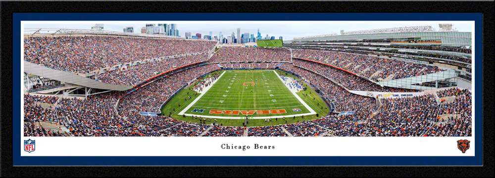 Chicago Bears - Soldier Field - Skyline Panorama Print - Select Frame