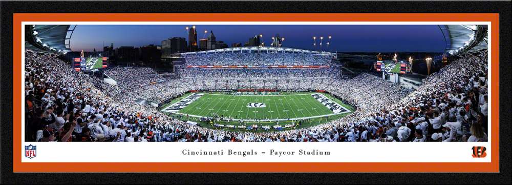 Cincinnati Bengals 50 Yd Panoramic Picture - Paycor Stadium NFL Fan Cave Decor  Select Frame
