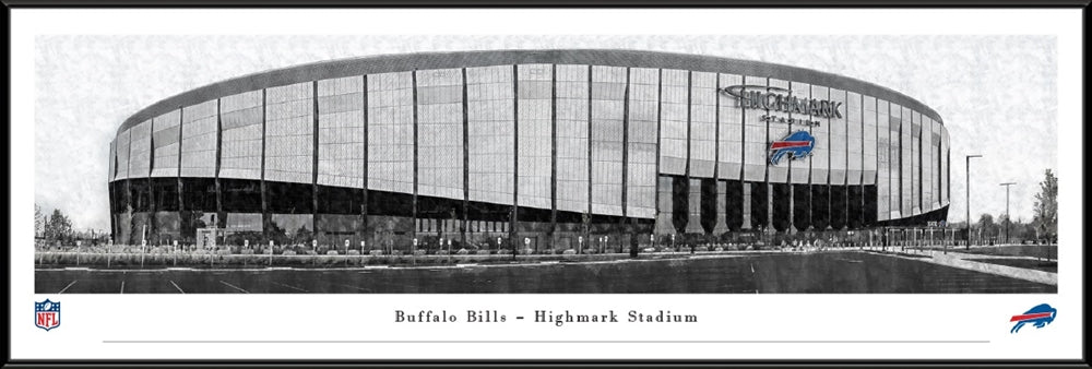 Buffalo Bill Highmark Stadium "Line Art" - Standard Frame