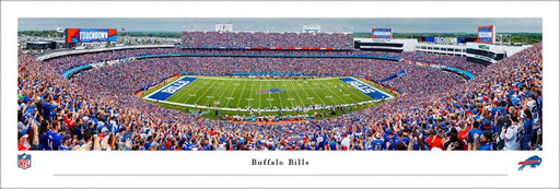 Buffalo Bills Panoramic Poster - Highmark Stadium NFL Fan Cave Wall Decor   Unframed