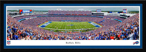 Buffalo Bills Panoramic Poster - Highmark Stadium NFL Fan Cave Wall Decor   Select Frame
