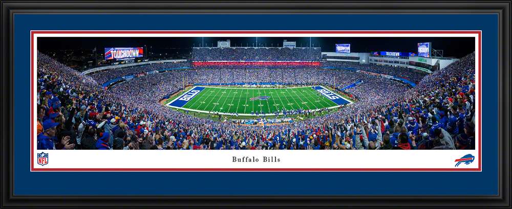 Buffalo Bills Panoramic Picture - Highmark Stadium NFL Fan Cave Decor  Deluxe Frame