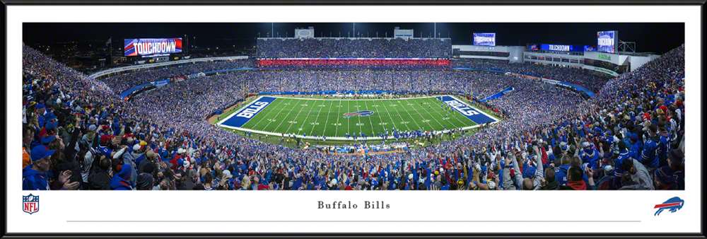 Buffalo Bills Panoramic Picture - Highmark Stadium NFL Fan Cave Decor  Standard Frame