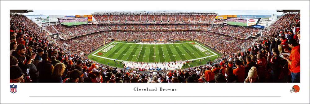 Cleveland Browns Panoramic Poster - FirstEnergy Stadium NFL Fan Cave Decor  Unframed