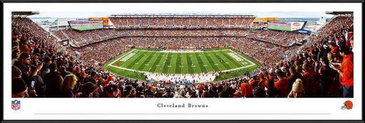 Cleveland Browns Panoramic Poster - FirstEnergy Stadium NFL Fan Cave Decor  Standard Frame