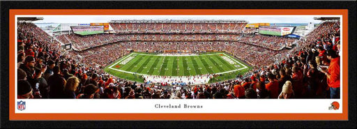 Cleveland Browns Panoramic Poster - FirstEnergy Stadium NFL Fan Cave Decor  Select Frame