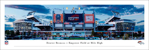 Denver Broncos NFL Fan Cave Decor - Empower Field at Mile High Stadium Panoramic Picture  Unframed