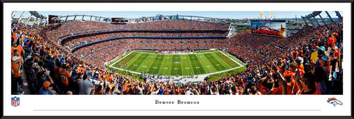 Denver Broncos at Empower Field at Mile High Stadium Panoramic Picture - NFL Fan Cave Decor  Standard Frame