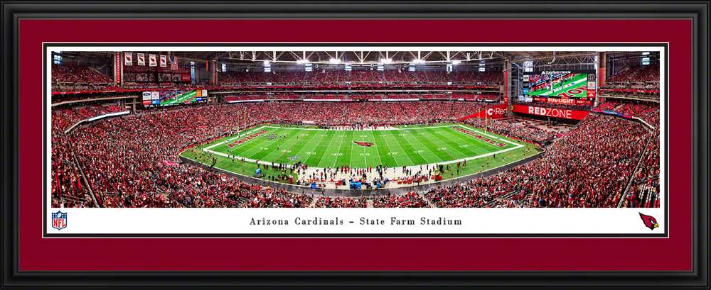 Arizona Cardinals Panoramic Poster - State Farm Stadium Picture  Deluxe Frame