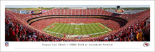 Kansas City Chiefs Panoramic Poster - Arrowhead Stadium NFL Fan Cave Decor  Unframed