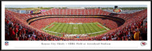 Kansas City Chiefs Panoramic Poster - Arrowhead Stadium NFL Fan Cave Decor  Standard Frame