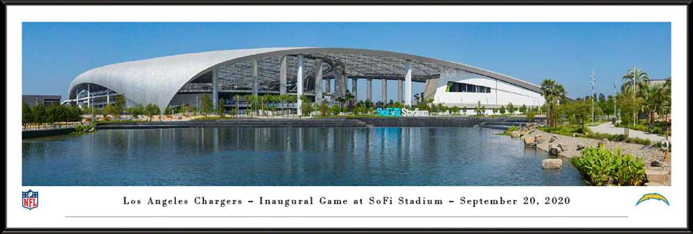 Los Angeles Chargers Framed Panoramic Poster - SoFi Stadium Picture  Standard Frame