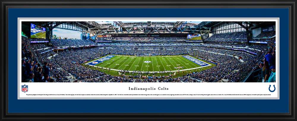 Indianapolis Colts Panoramic Picture - Lucas Oil Stadium Panorama  Deluxe Frame