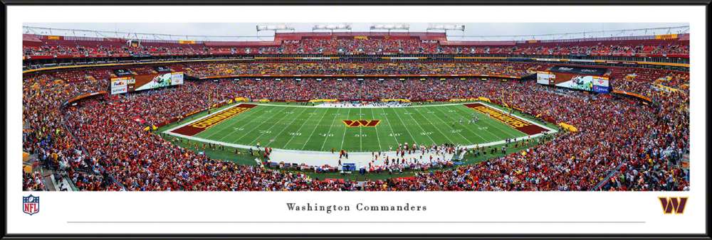 Washington Commanders Panoramic Picture - FedEx Field NFL Fan Cave Decor  Standard Frame