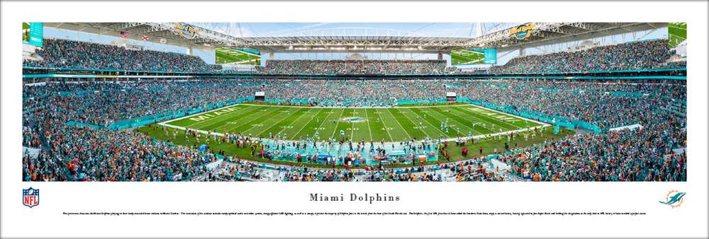 Miami Dolphins Panoramic Picture - Hard Rock Stadium  Unframed