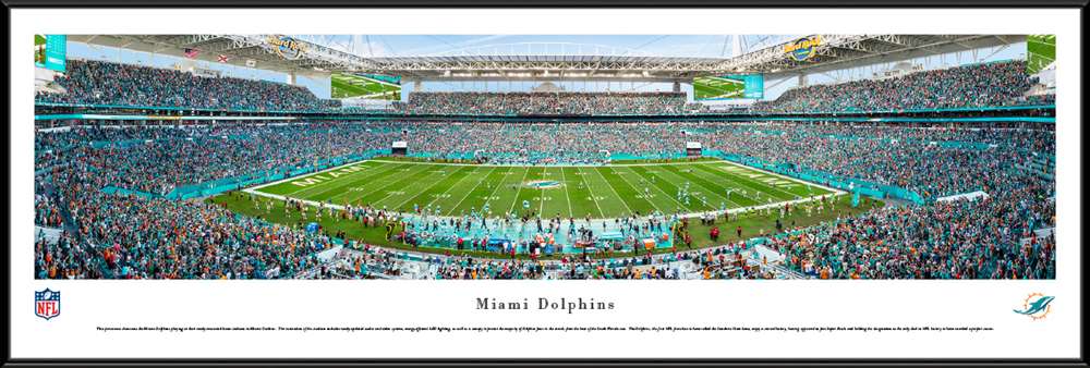 Miami Dolphins Panoramic Picture - Hard Rock Stadium  Standard Frame