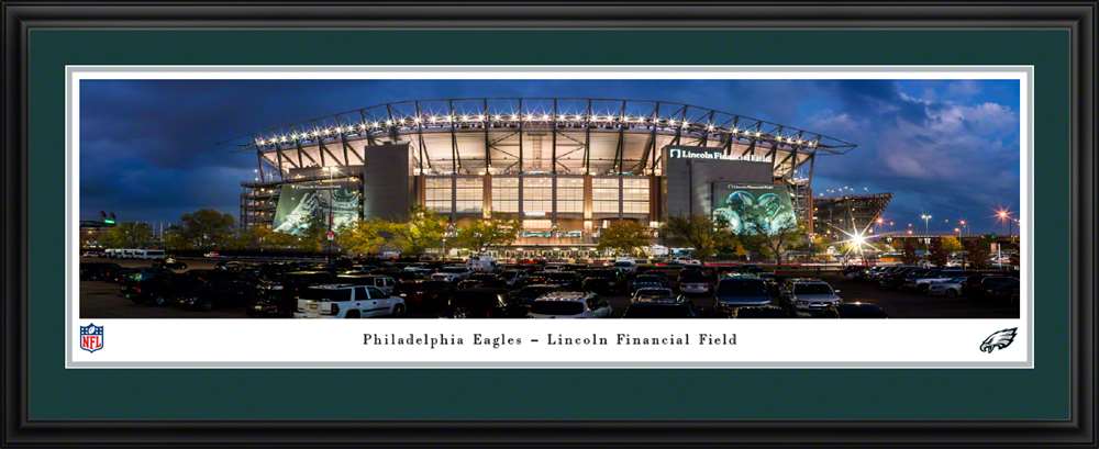 Philadelphia Eagles Panoramic Fan Cave Poster - Lincoln Financial Field Picture  Deluxe Frame