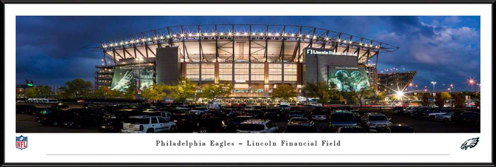 Philadelphia Eagles Panoramic Fan Cave Poster - Lincoln Financial Field Picture  Standard Frame