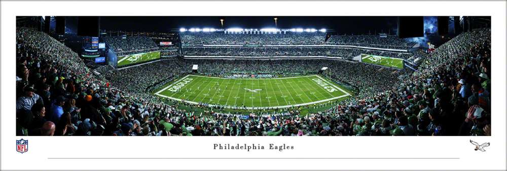 Philadelphia Eagles Throwback Game Panoramic Picture - NFL Lincoln Financial Field Fan Cave Decor  Unframed