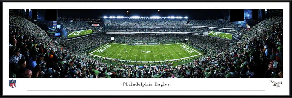 Philadelphia Eagles Throwback Game Panoramic Picture - NFL Lincoln Financial Field Fan Cave Decor  Standard Frame