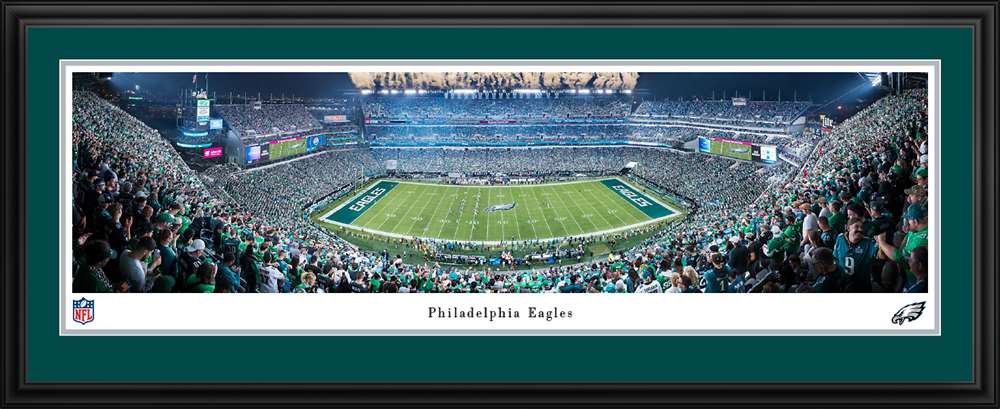 Philadelphia Eagles - Night Game Panorama Print - Deluxe Frame