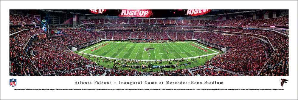 Atlanta Falcons Panoramic Picture - Mercedes-Benz Stadium  Unframed