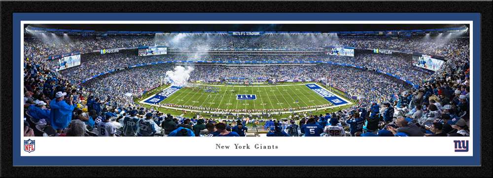 New York Giants Panoramic Picture - MetLife Stadium NFL Fan Cave Decor  Select Frame