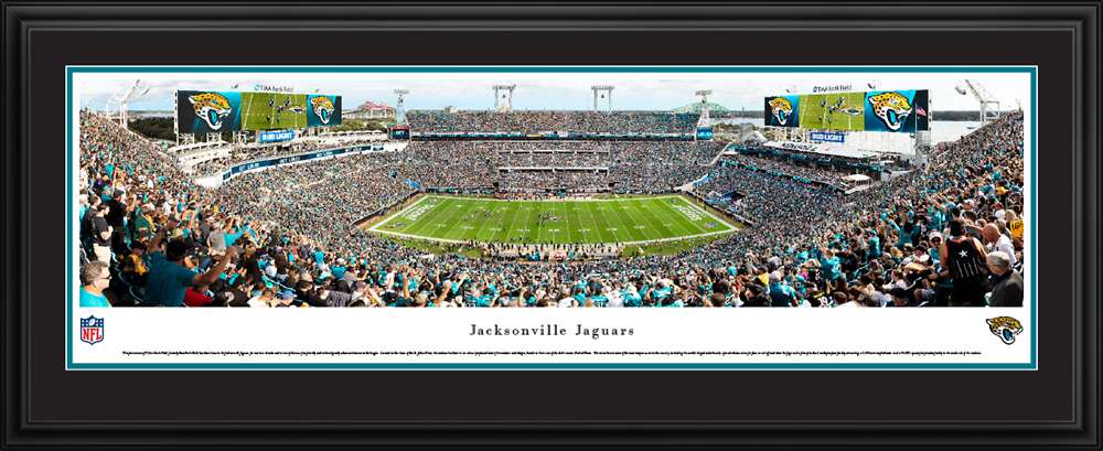 Jacksonville Jaguars Panoramic Poster - TIAA Bank Field NFL Fan Cave Decor  Deluxe Frame