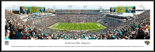 Jacksonville Jaguars Panoramic Poster - TIAA Bank Field NFL Fan Cave Decor  Standard Frame