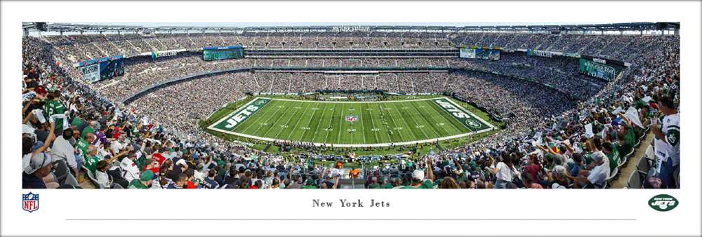 New York Jets Panoramic Poster - MetLife Stadium NFL Fan Cave Decor  Unframed