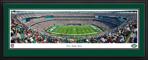 New York Jets Panoramic Poster - MetLife Stadium NFL Fan Cave Decor  Deluxe Frame