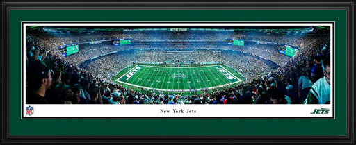 New York Jets Panoramic Picture - MetLife Stadium NFL Fan Cave Decor  Deluxe Frame