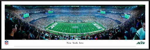 New York Jets Panoramic Picture - MetLife Stadium NFL Fan Cave Decor  Standard Frame