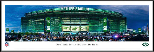 MetLife Stadium NFL Panoramic Picture - New York Jets Fan Cave Decor  Standard Frame