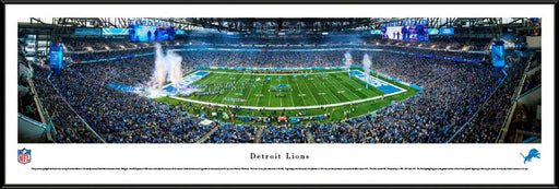 Detroit Lions Panoramic Picture - Ford Field  Standard Frame