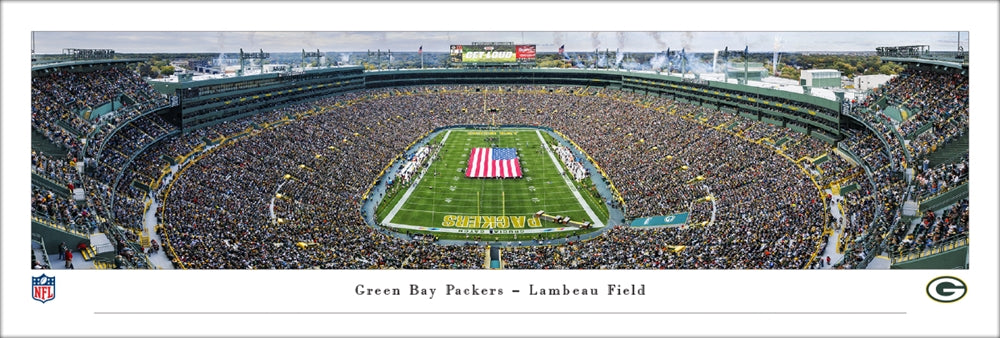 Green Bay Packers - Lambeau Field Stadium Panoramic Picture Unframed - 40" x 13 1/2"