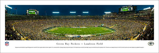 Green Bay Packers Panoramic Picture - Lambeau Field at Night  Unframed