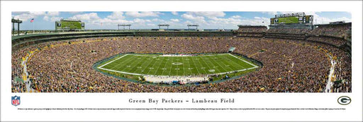 Green Bay Packers Panorama - Lambeau Field Fan Cave Wall Decor  Unframed